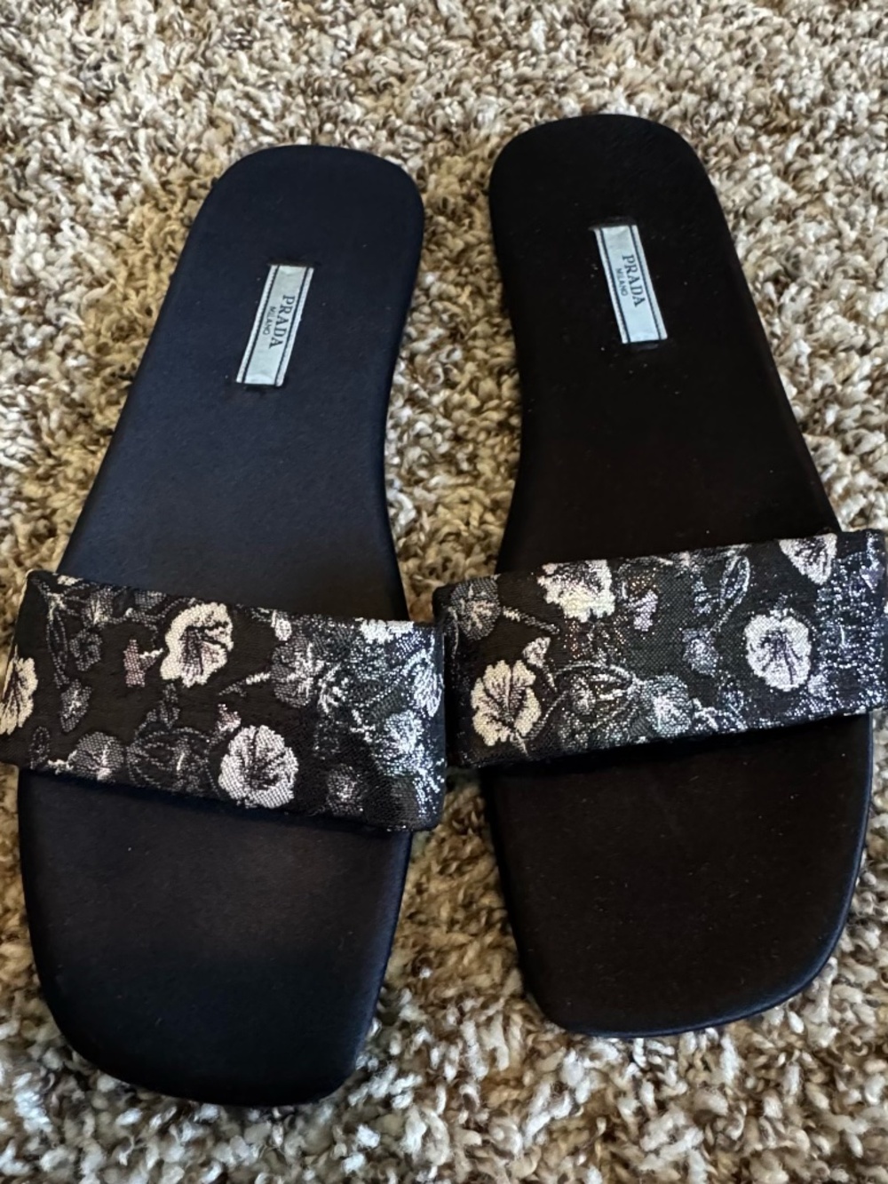 Women's slides by Prada 9.5/39.5 (us/euro).